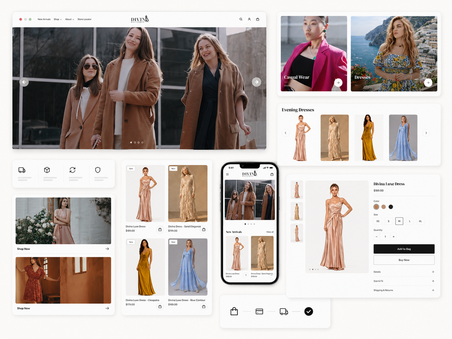 Divina Boutique project mockup two