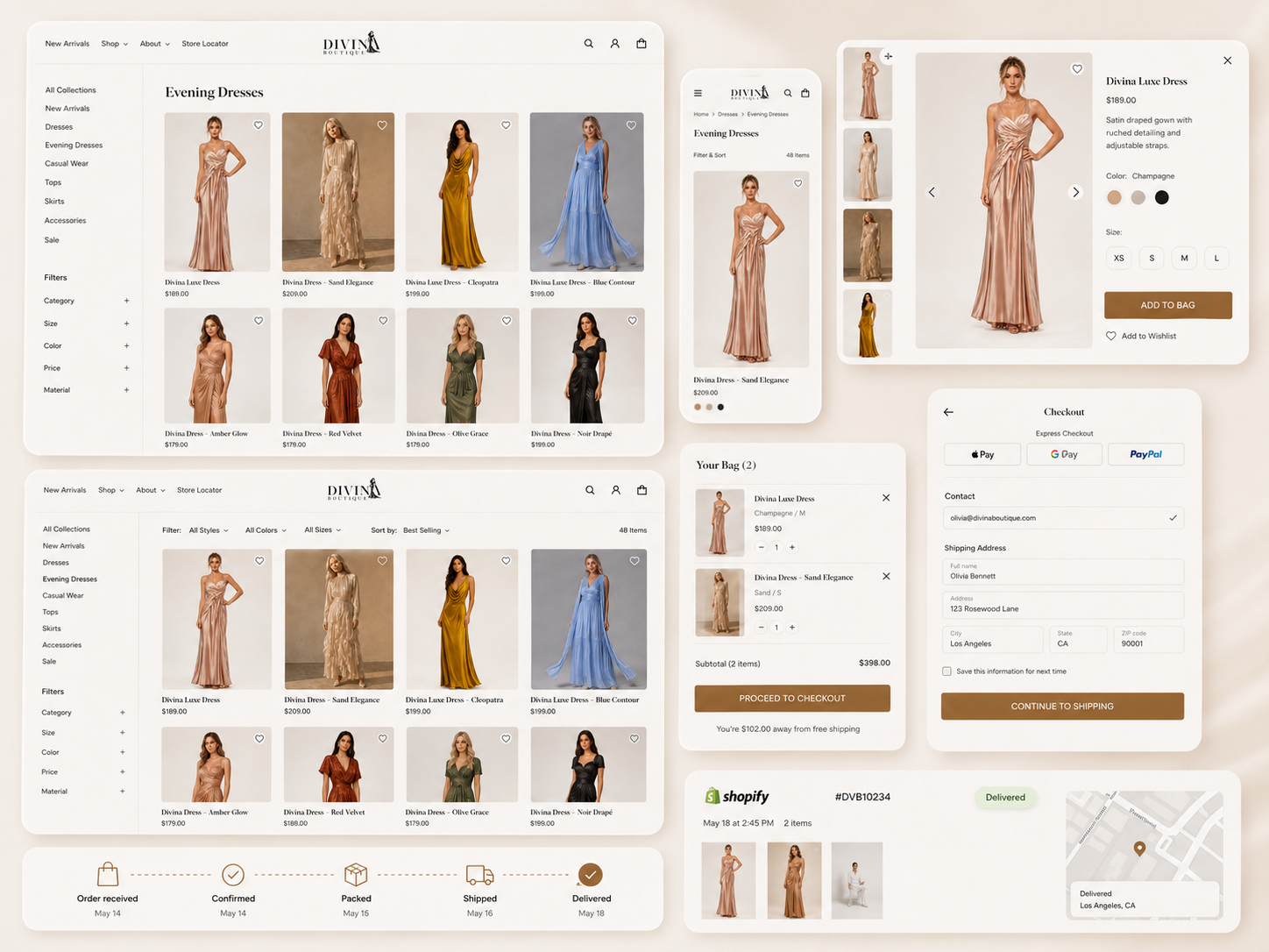 Divina Boutique project mockup three