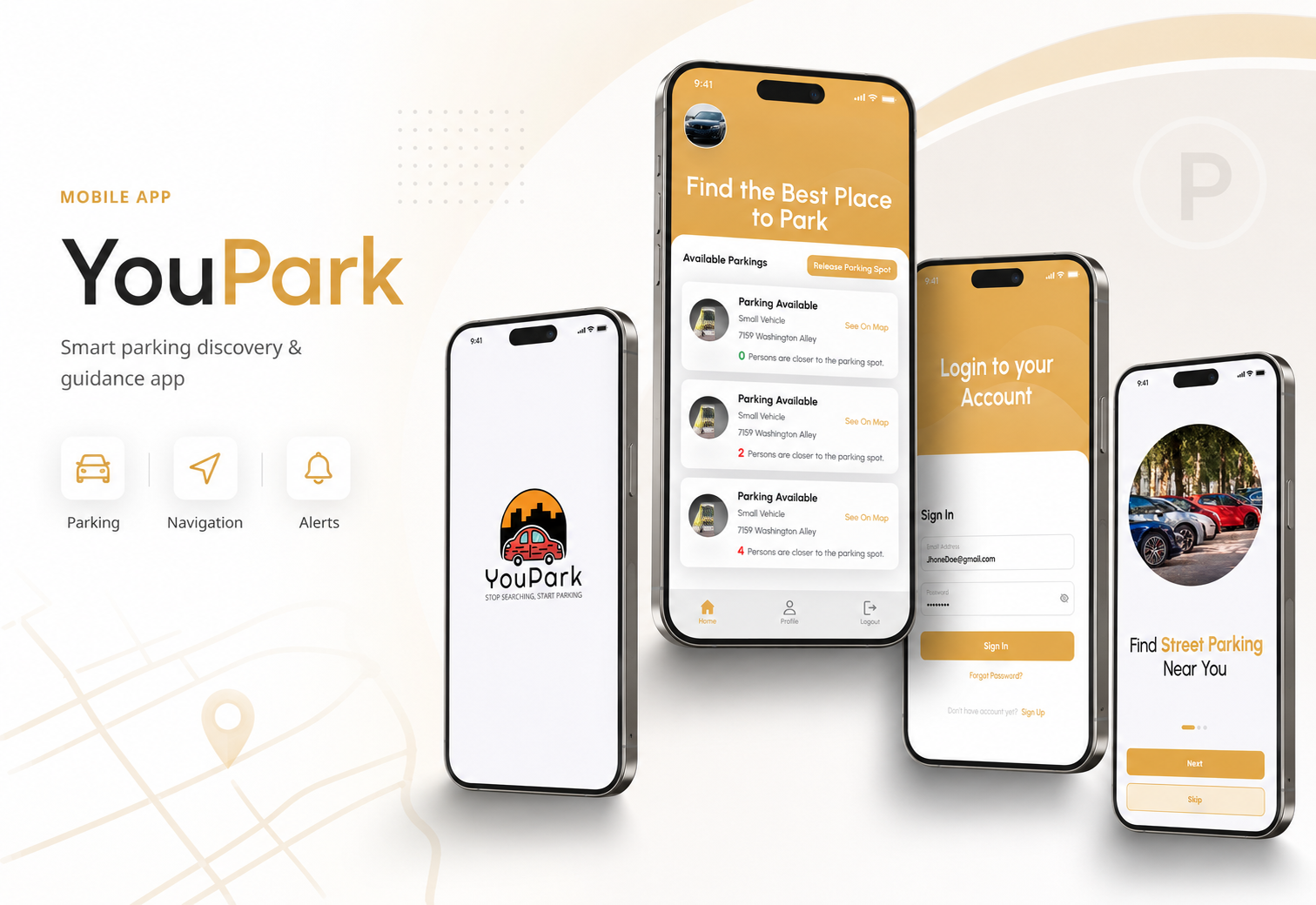 youPark project mockup two