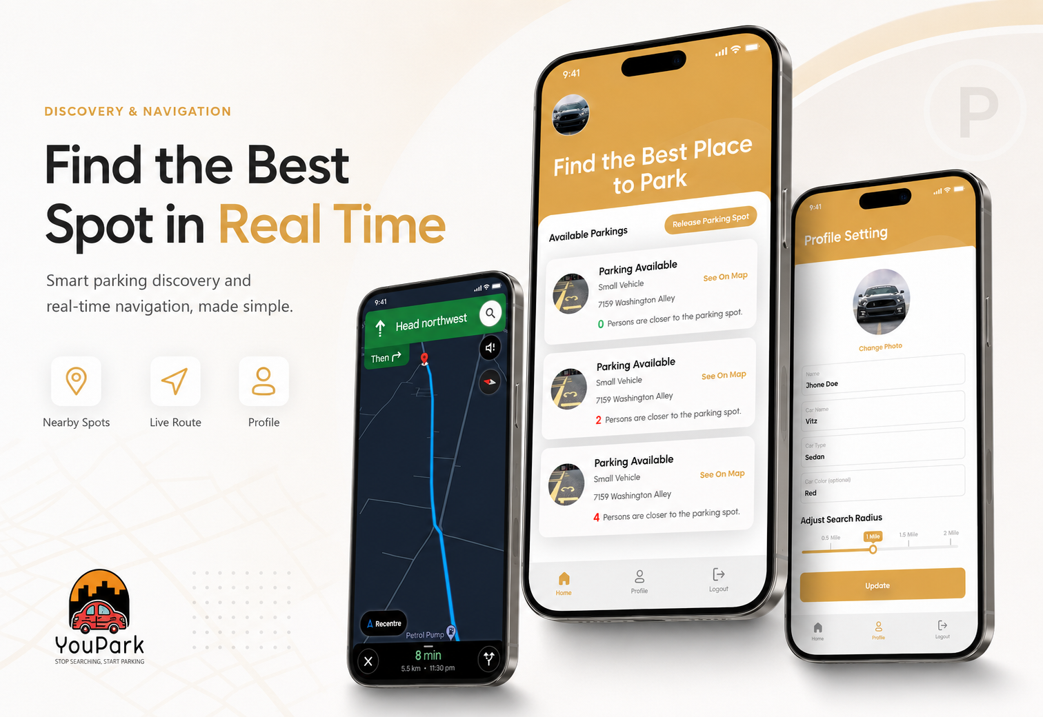 youPark project mockup four